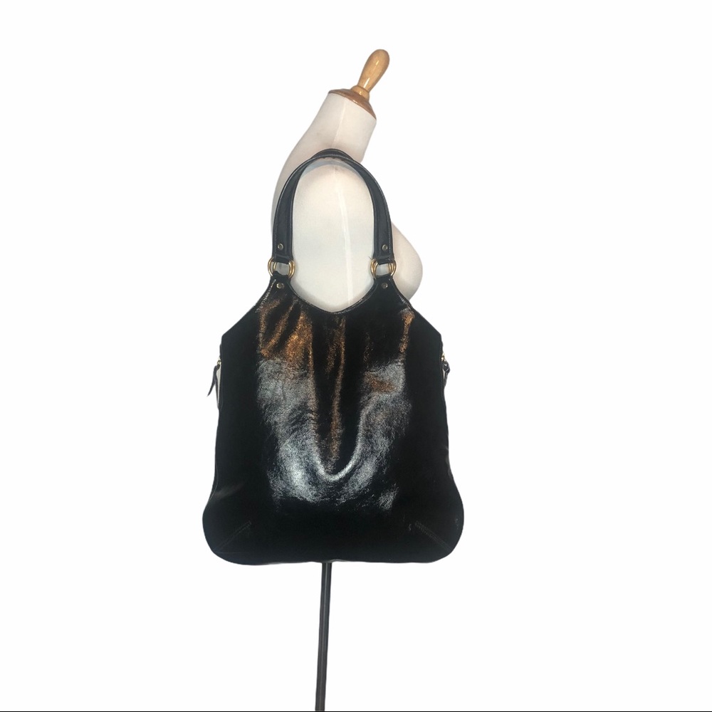 YSL Black Patent Leather Large Tribute Bag - Picture 9 of 16